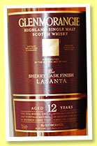 Glenmorangie 12 yo 'Lasanta' (43%, OB, sherry cask finish, +/-2014)