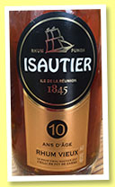 Isautier 10 yo ‘rhum vieux’ (40%, OB, La Réunion, +/-2015)