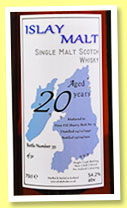 Islay Malt 20 yo 1990/2011 (53.4%, Whiskybroker, first fill sherry, cask #34, 86 bottles)