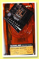 Kavalan 2007/2014 'Distillery Reserve' (55%, OB, Taiwan, peaty cask, 300ml)