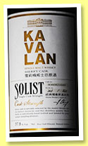 Kavalan 'Solist' (57.8%, OB, Taiwan, sherry, cask #S060821049, 512 bottles, 2013)