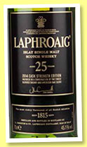 Laphroaig 25 yo 'Cask Strength 2014 Edition' (45.1%, OB) 