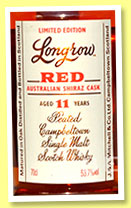 Longrow 11 yo 'Red' (53.7%, OB, Australian shiraz, 2013)