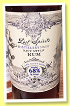 Lost Spirits 'Navy Style Rum' (68%, OB, California, +/-2015)