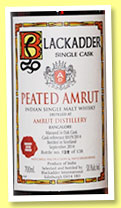 Peated Amrut (58.1%, Blackadder, cask #BA19/2014, 138 bottles, 2014)