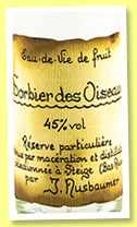 Sorbier des Oiseaux (45%, OB, J. Nussbaumer, eau-de-vie, Alsace, +/-2014)
