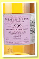 Aberfeldy 1999/2014 ‘Snuffed Candles’ (46%, Wemyss Malts, hogshead, 379 bottles)
