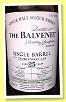 Balvenie 25 yo 1989/2015 (47.8%, OB, Single Barrel, cask #1864, 300 bottles) Balvenie 25 yo 1989/2015 (47.8%, OB, Single Barrel, cask #1864, 300 bottles)