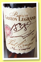 Baron Gaston Legrand 1898 (40%, OB, Armagnac, +/-2010) Baron Gaston Legrand 1898 (40%, OB, Armagnac, +/-2010)