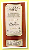 Château de Triac 'Reserve de la Famille' (40%, OB, Tiffon, cognac, single estate, +/-2014)