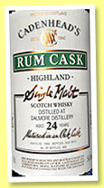 Dalmore 24 yo 1990/2015 (54.9%, Cadenhead, Rum Cask, 468 bottles) 