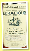Edradour 10 yo 1993/2004 (46%, OB, Un-chillfiltered Collection, cask #313, 792 bottles)