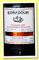 Edradour 18 yo 1993/2012 (59%, OB, oloroso sherry butt, cask #301, 599 bottles)