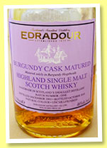 Edradour 2003/2010 'Burgundy Cask Matured' (46%, OB, Batch number one, 2600 bottles)