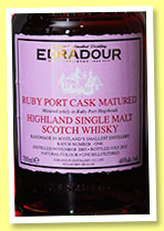 Edradour 2003/2012 (46%, OB, Ruby Port hogsheads, batch number one)
