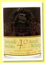 Glenfarclas 40 yo 1958/1998 (52.8%, Signatory Vintage, 10th Anniversary, sherry butt, decanter, 496 bottles)