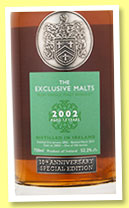 Ireland 13 yo 2002/2015 (52.2%, Exclusive Malts, 10th Anniversary, cask #20021, 336 bottles) Ireland 13 yo 2002/2015 (52.2%, Exclusive Malts, 10th Anniversary, cask #20021, 336 bottles)