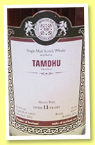 Tamdhu 11 yo 2002/2014 (54.9%, Malts of Scotland, sherry butt, cask #MoS 14016, 679 bottles) Tamdhu 11 yo 2002/2014 (54.9%, Malts of Scotland, sherry butt, cask #MoS 14016, 679 bottles)