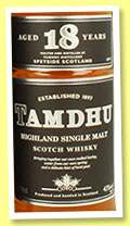 Tamdhu 18 yo (43%, OB, +/-2008) Tamdhu 18 yo (43%, OB, +/-2008)
