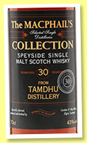 Tamdhu 30 yo (43%, Gordon & MacPhail, MacPhail's Collection, +/-2009) Tamdhu 30 yo (43%, Gordon & MacPhail, MacPhail's Collection, +/-2009)