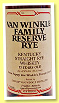 Van Winkle 13 yo ‘Family Reserve’ (47.8%, OB, Kentucky straight rye, Ref J0275) Van Winkle 13 yo ‘Family Reserve’ (47.8%, OB, Kentucky straight rye, Ref J0275)