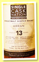 Arran 13 yo 2001/2014 (55.9%, Single Cask Nation, 2nd fill oloroso hogshead, cask #102, 329 bottles) Arran 13 yo 2001/2014 (55.9%, Single Cask Nation, 2nd fill oloroso hogshead, cask #102, 329 bottles)