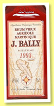 J. Bally 1993 (45%, OB, Martinique, agricole, +/-2005?)