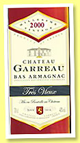 Château Garreau 2000 (40%, OB, Bas-Armagnac, +/-2010)