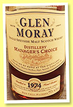 Glen Moray 1974/2002 ‘Manager’s Choice’ (53.4%, OB, hand bottled, 676 bottles) 