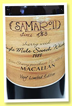 Macallan 1989/2003 (45%, Samaroli, sherry puncheon, cask #8274, 798 bottles)