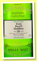 Banff 20 yo 1976/1997 (56.4%, Cadenhead, Authentic Collection)