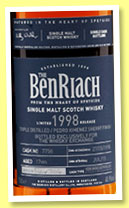 Benriach 17 yo 1998/2015 (48.9%, OB, for The Whisky Exchange, PX sherry finish, cask #7758, 704 bottles)