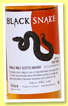 Black Snake 'Vat 6 First Venom' (56.3%, Blackadder, PX Sherry Cask, 398 bottles, 2015) 