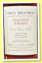 Corti Brothers 7 yo ‘Exquisite Whiskey’ (45.2%, OB, USA, 2014) Corti Brothers 7 yo ‘Exquisite Whiskey’ (45.2%, OB, USA, 2014)