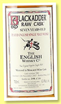 English Whisky Co. 7 yo 2007/2015 (63.4%, Blackadder, Raw Cask, Moscatel cask, cask #789, 248 bottles)