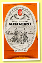 Glen Grant 10 yo (70° proof, Gordon & MacPhail, 26 2/3 fl. ozs, +/-1968) Glen Grant 10 yo (70° proof, Gordon & MacPhail, 26 2/3 fl. ozs, +/-1968)