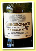Glendronach 8 yo (80° proof, OB, UK, 26 2/3 fl ozs., +/-1970) Glendronach 8 yo (80° proof, OB, UK, 26 2/3 fl ozs., +/-1970)