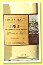 Invergordon 1988/2015 ‘Applewood Bake’ (46%, Wemyss Malts, butt, 697 bottles) 