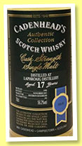 Laphroaig 17 yo 1998/2015 (56.2%, Cadenhead, Authentic Collection, bourbon hogshead, 192 bottles) Laphroaig 17 yo 1998/2015 (56.2%, Cadenhead, Authentic Collection, bourbon hogshead, 192 bottles)