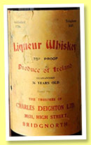 Liqueur Whiskey 36 yo (75° proof, Charles Deighton Ltd, Irish, bottled 1940s)