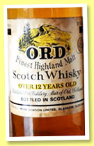 Ord 12 yo (76° proof, OB, UK, +/-1970) 