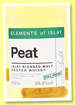 Peat (59.3%, Specialty Drinks, Elements of Islay, blended malt, 2016) Peat (59.3%, Specialty Drinks, Elements of Islay, blended malt, 2016)