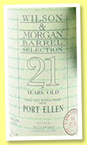Port Ellen 21 yo 1976/1998 (57.3%, Wilson & Morgan, Barrel Selection, cask #4750, 234 bottles) Port Ellen 21 yo 1976/1998 (57.3%, Wilson & Morgan, Barrel Selection, cask #4750, 234 bottles)