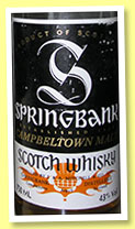 Springbank 12 yo (43%, OB, +/-1985) Springbank 12 yo (43%, OB, +/-1985)