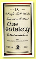 The Eriksay 18 yo (58.1%, Eriksay ltd., single malt, +/-1995) The Eriksay 18 yo (58.1%, Eriksay ltd., single malt, +/-1995)