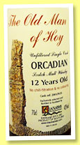 The Old Man Of Hoy 12 yo (43%, Blackadder, Cask Ref # 2001/H05, 2001) The Old Man Of Hoy 12 yo (43%, Blackadder, Cask Ref # 2001/H05, 2001)