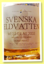 West Islay 2003/2013 (60.8%, Svenska Eldvatten, barrel, cask #882, 120 bottles) West Islay 2003/2013 (60.8%, Svenska Eldvatten, barrel, cask #882, 120 bottles)