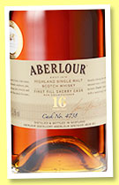 Aberlour 16 yo (53.5%, OB, for The Whisky Exchange, first fill sherry, cask #4738, 2016) Aberlour 16 yo (53.5%, OB, for The Whisky Exchange, first fill sherry, cask #4738, 2016)