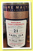 Caol Ila 21 yo 1975 (61.3%, OB, Rare Malts, +/-1996) Caol Ila 21 yo 1975 (61.3%, OB, Rare Malts, +/-1996)