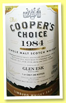 Glen Esk 31 yo 1984/2016 (49.5%, The Cooper's Choice, for Limburg Whisky Fair, bourbon, cask #4677, 240 bottles) Glen Esk 31 yo 1984/2016 (49.5%, The Cooper's Choice, for Limburg Whisky Fair, bourbon, cask #4677, 240 bottles)